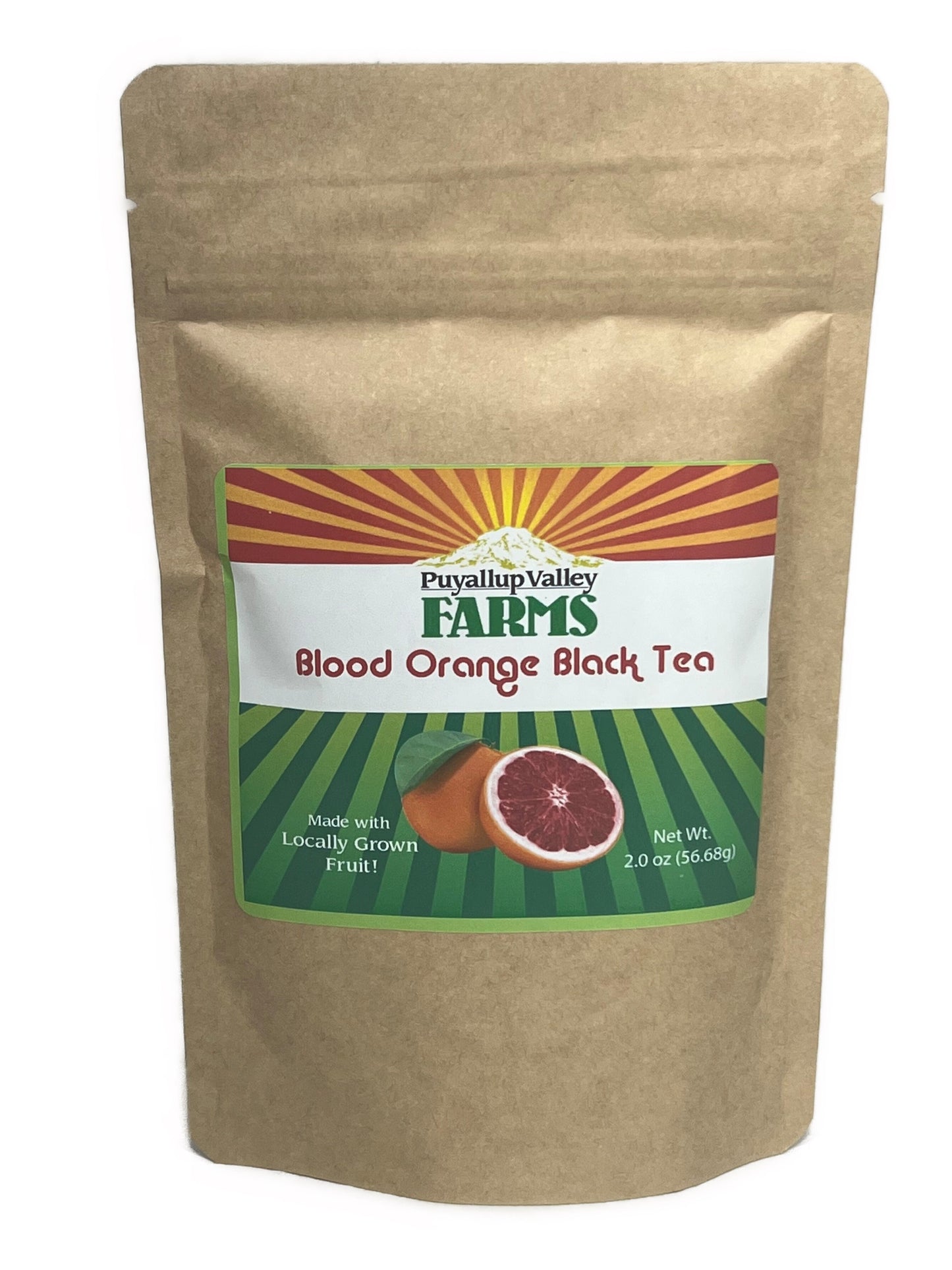 Puyallup Valley Farms Lot of 16-2 Oz. Organic Blood Orange Loose Leaf Black Tea| Wholesale | 32 Oz.
