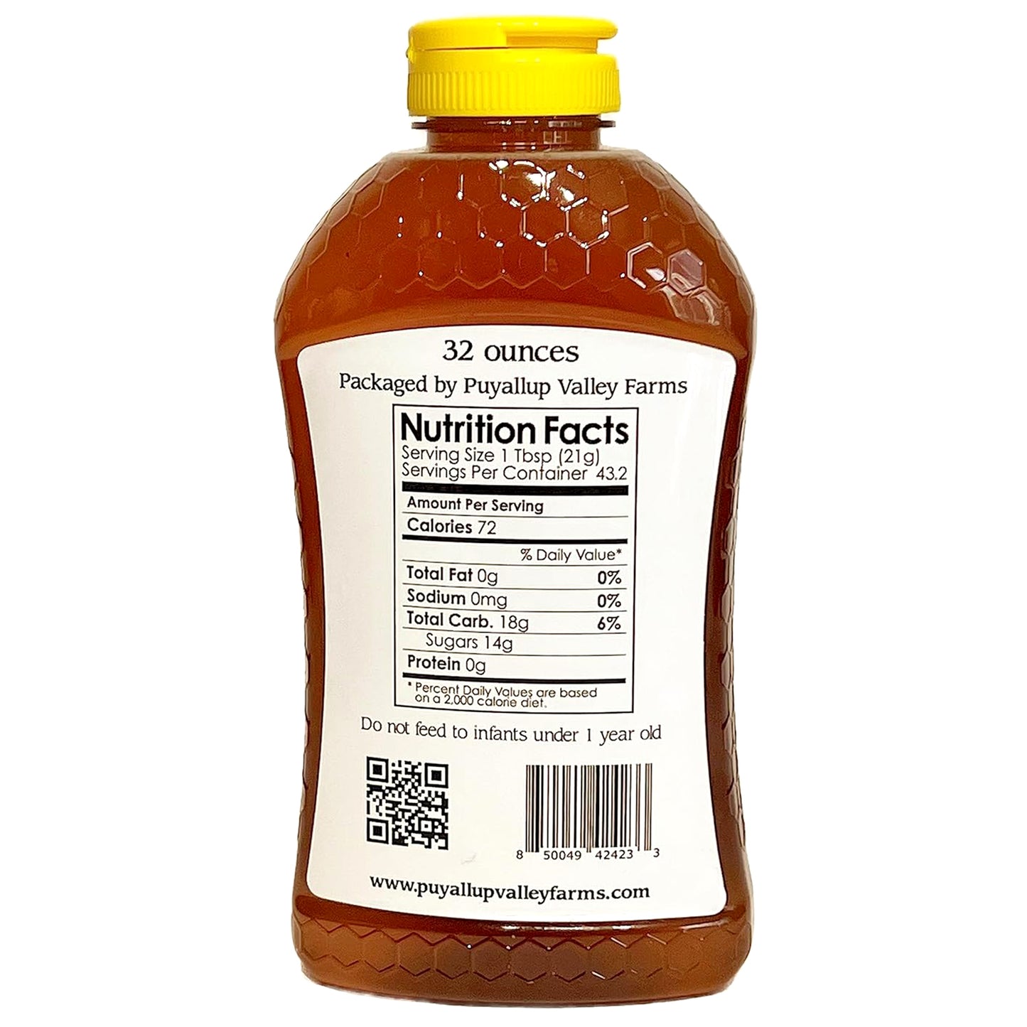Orange Blossom Raw Honey by Puyallup Valley Farms Organic Unfiltered Raw Honey All-Natural Sweetener No Additives Non-Pasteurized Organic Raw Unfiltered Honey BPA Free Raw Organic Honey Squeeze Bottle No Drip Cap FREE SHIPPING Orange Blossom 32 Oz.