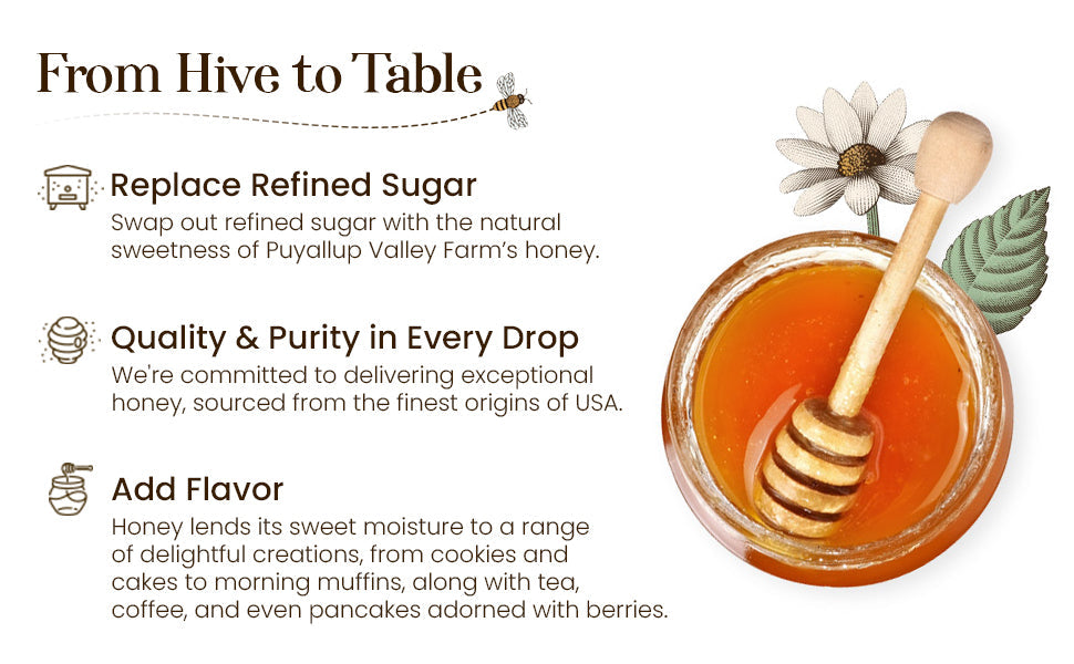 Puyallup Valley Farms™ Wholesale 13 Units Unfiltered Raw Honey