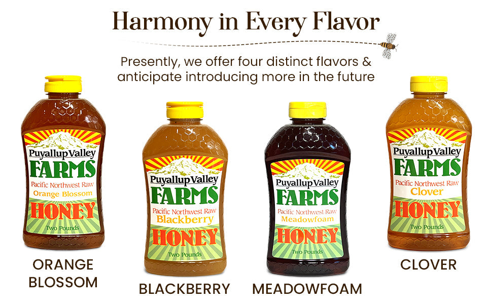 Blueberry Raw Honey by Puyallup Valley Farms Organic Unfiltered Raw Honey All Natural Sweetener No Additives Non Pasteurized Organic Raw Honey BPA Free Raw Organic Honey Bear Squeeze Bottle No Drip Cap FREE SHIPPING Bluberry 24 Oz.