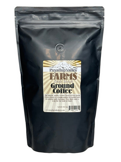 Puyallup Valley Farms Premium Ground Coffee Wholesale Lot of 8-1Lbs. | Light | Medium | Dark | Breakfast Blend | Decaf | 8 Lbs. | Wholesale