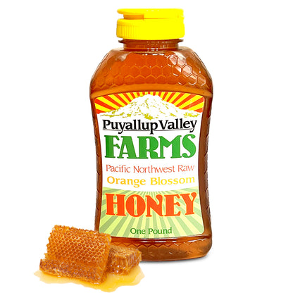 Puyallup Valley Farms™ Orange Blossom Raw Unfiltered Honey 16 Oz From Blood Orange and Navel Orange Orchards