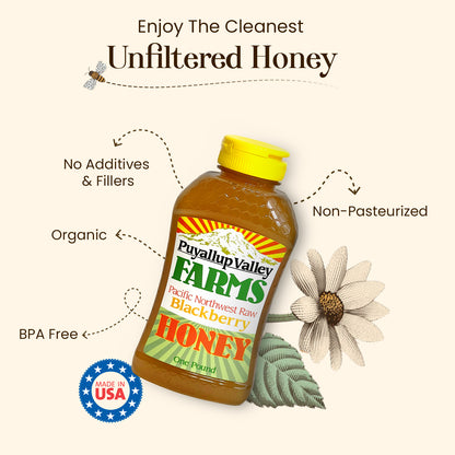 Puyallup Valley Farms™ 100% Pure Blackberry Unfiltered Raw Honey 16 Oz