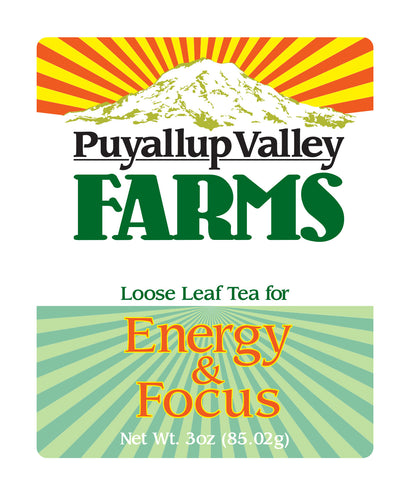 Puyallup Valley Farms™ Wholesale 16-3 Oz. Packages of Premium Energy and Focus Loose Leaf Tea
